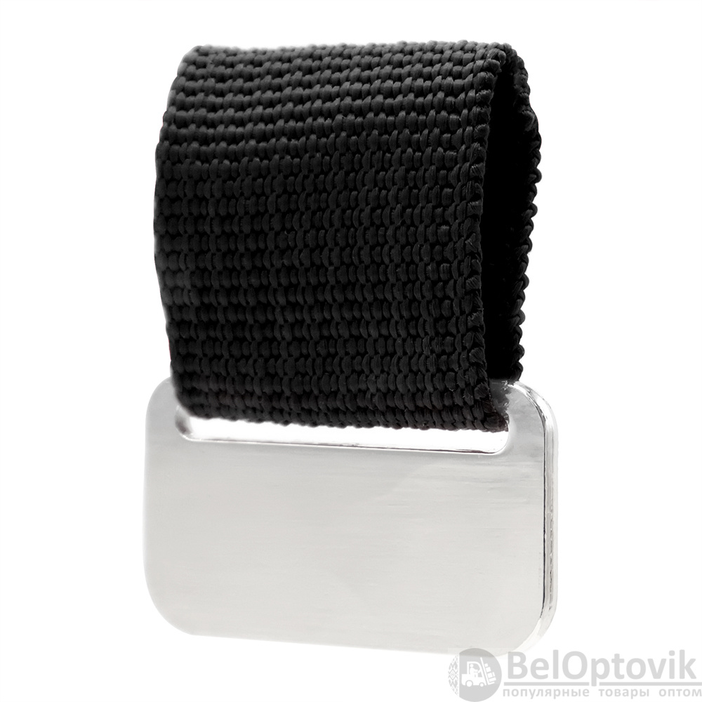 Металлический шильд с цветным ремешком (съёмный), чёрный