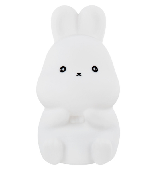 Ночник силиконовый LED "Зайчик" 54x63x95 мм, белый свет/RGB, на батарейках (в комплекте), DASWERK (ДАСВЕРК), 238933