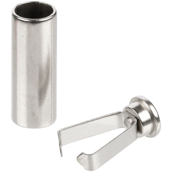 Наконечник для шнурка Nozzle, серебристый (хром), 0,5х2 см