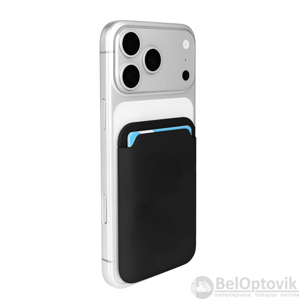 Магнитный держатель карт на телефоне CardSocket, чёрный