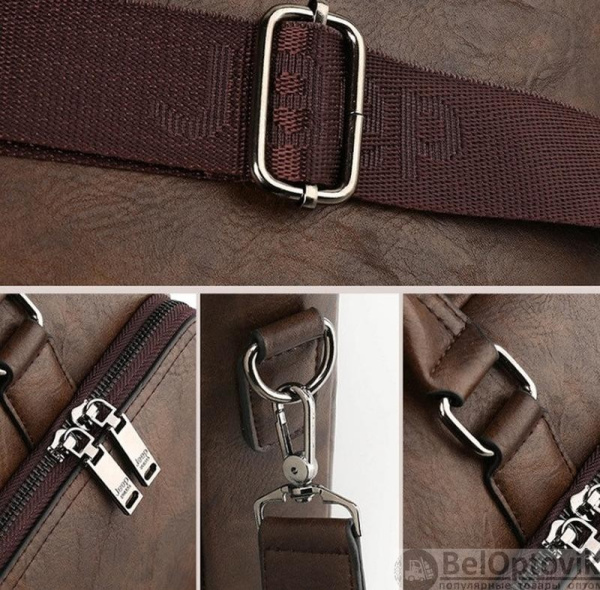 Мужской классический портфель Jeep Buluo для документов (отделение для гаджетов до 17 дюймов)