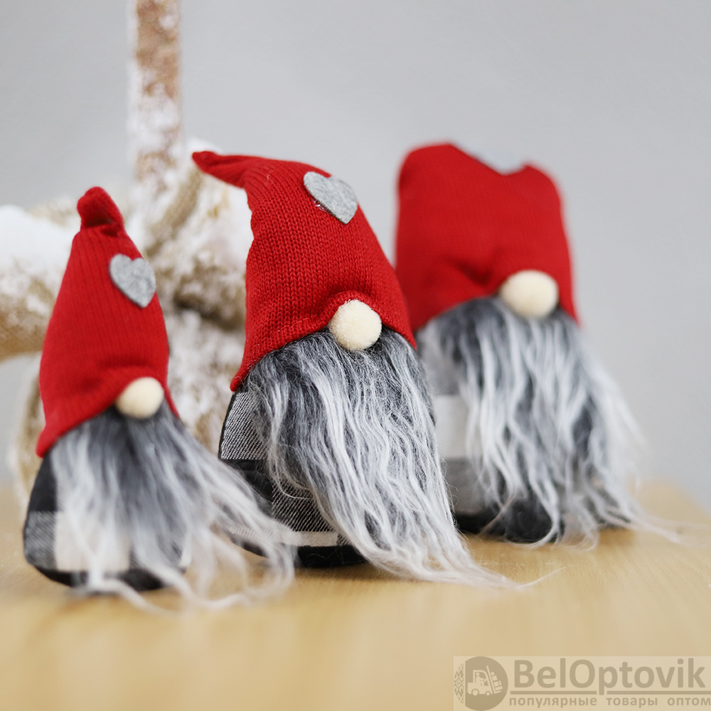 Новогоднее украшение рождественские гномы Кросси, 1 штука