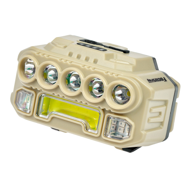 Фонарь налобный FOCUSray 1334 акку 18650 1200мАН 200 люмен,цифровой дисплей,сенсор,USB кабель 1/160 , шт