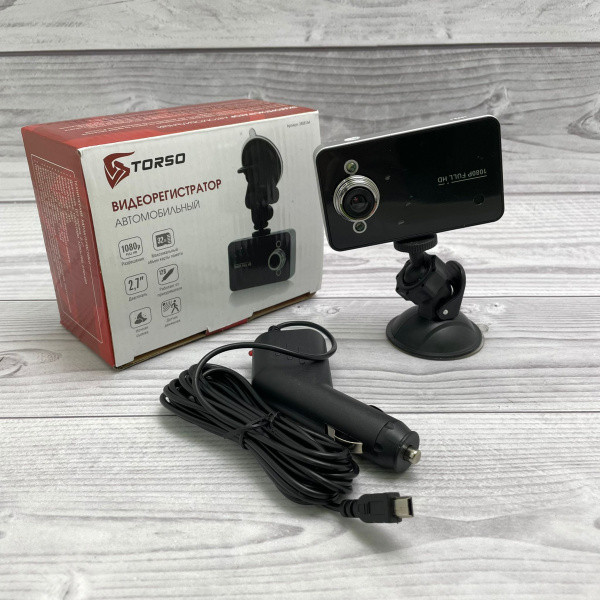 Видеорегистратор TORSO Premium, HD 1920×1080P, TFT 2.7, обзор 100°