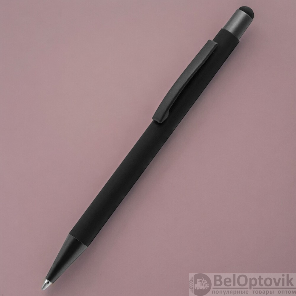 Ручка металлическая Story софт-тач, черный