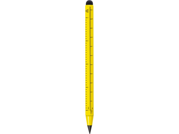 Вечный карандаш с линейкой и стилусом «Sicily», Цвет желтый