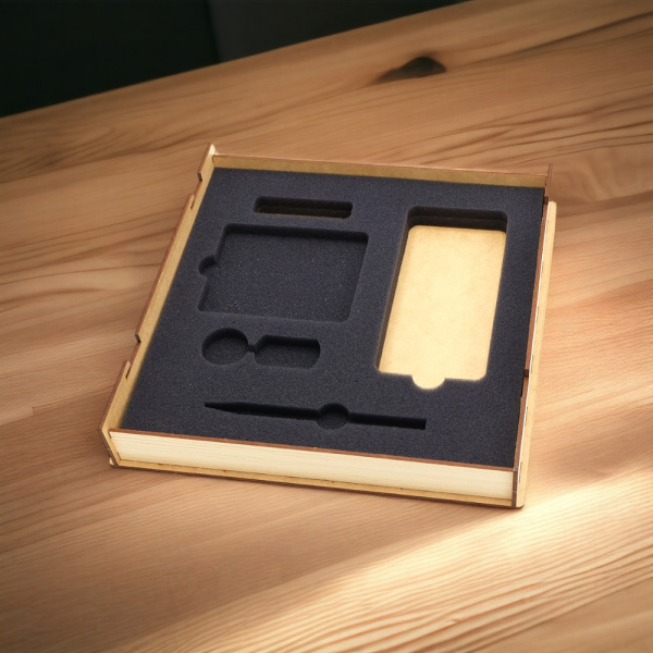 Ложемент из поролона, для внешнего аккумулятора, брелока, держателя для карт и ручки / Идеальное решение для презентации и хранения аксессуаров