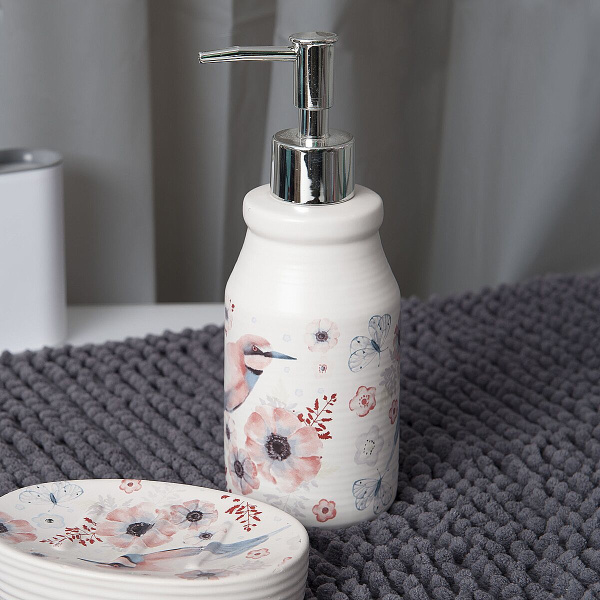 Диспенсер керамический для жидкого мыла "Нежность", 300 мл