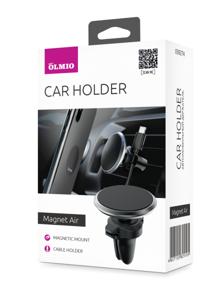 Держатель автомобильный для смартфонов Magnet Air, OLMIO