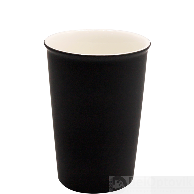 Кружка керамическая Magic, софт-тач, черный-S