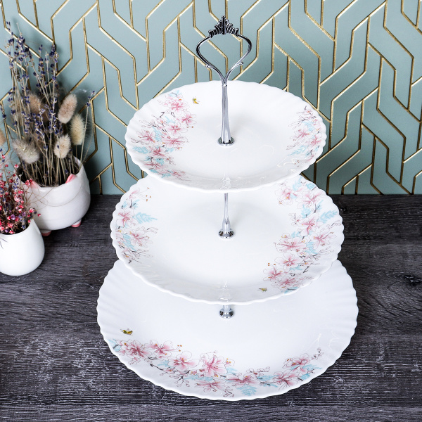 Ваза для фруктов 3-х ярусная / WG-3/LXP70/85/100 (23014) /уп 12/ Нежность АКЦИЯ