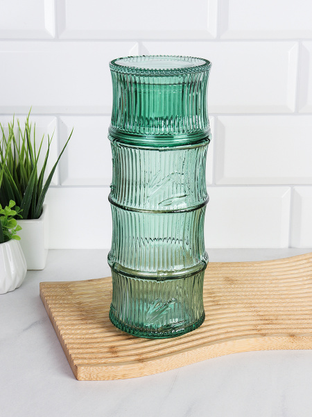 Графин 800 мл с крышкой стаканом 200 мл в подарочной коробке / CTY-22 /уп 28/ зеленый