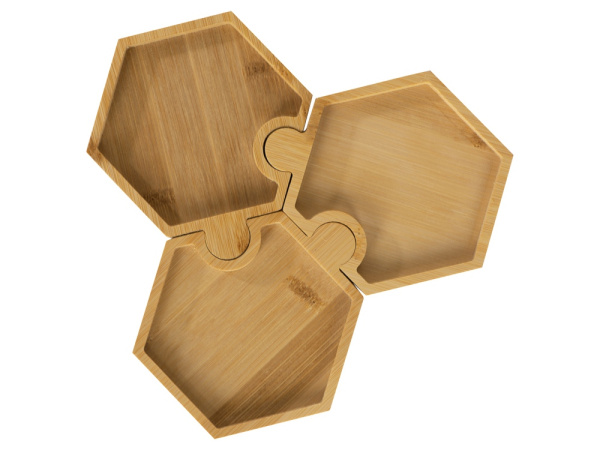 Набор костеров-менажниц в форме пазла «Sota», Цвет натуральный