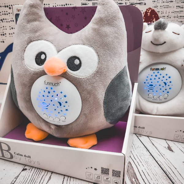 Мягкая музыкальная игрушка ночник Baby Toys 7 мелодий (3 в 1)