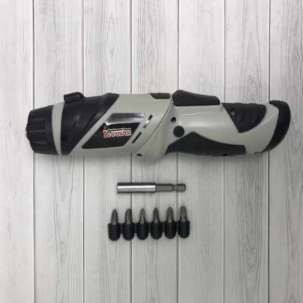 Шуруповерт X-Power Cordless Screwdriver на батарейках с набором бит KCS-616 Оранжевый