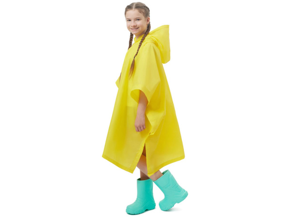 Пончо «Hawaii» c чехлом детский, Размер 8-14, Цвет желтый
