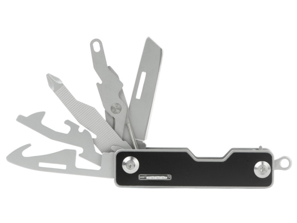 Компактный складной мультитул 10-в-1 «Canto» с фиксатором, Цвет серебристый, черный