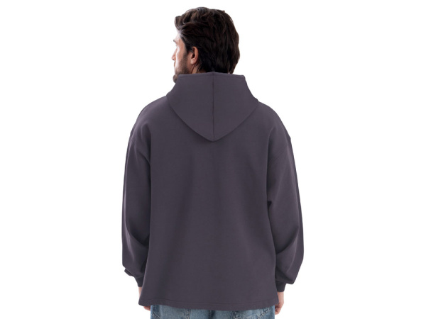 Худи оверсайз «Alpha.01» унисекс, Размер XL-2XL, Цвет темно-серый