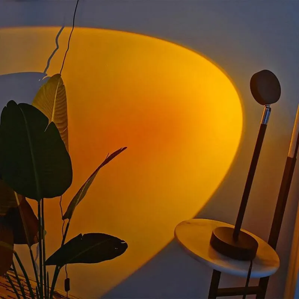 Светодиодный USB светильник с проекцией заката  (лампа блогера) Sunset Lamp (4 режима). Цветной светильник - проектор