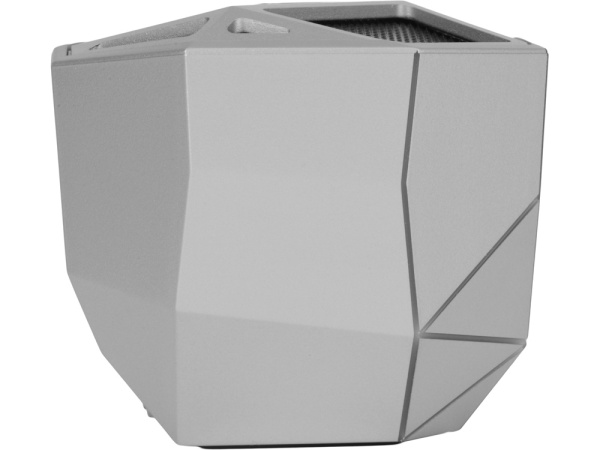 Портативная колонка «Geo», синяя подсветка, Цвет серебристый