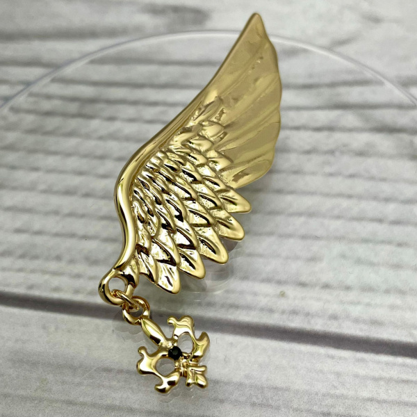 Бижутерия брошь "Крыло ангела" 5 см