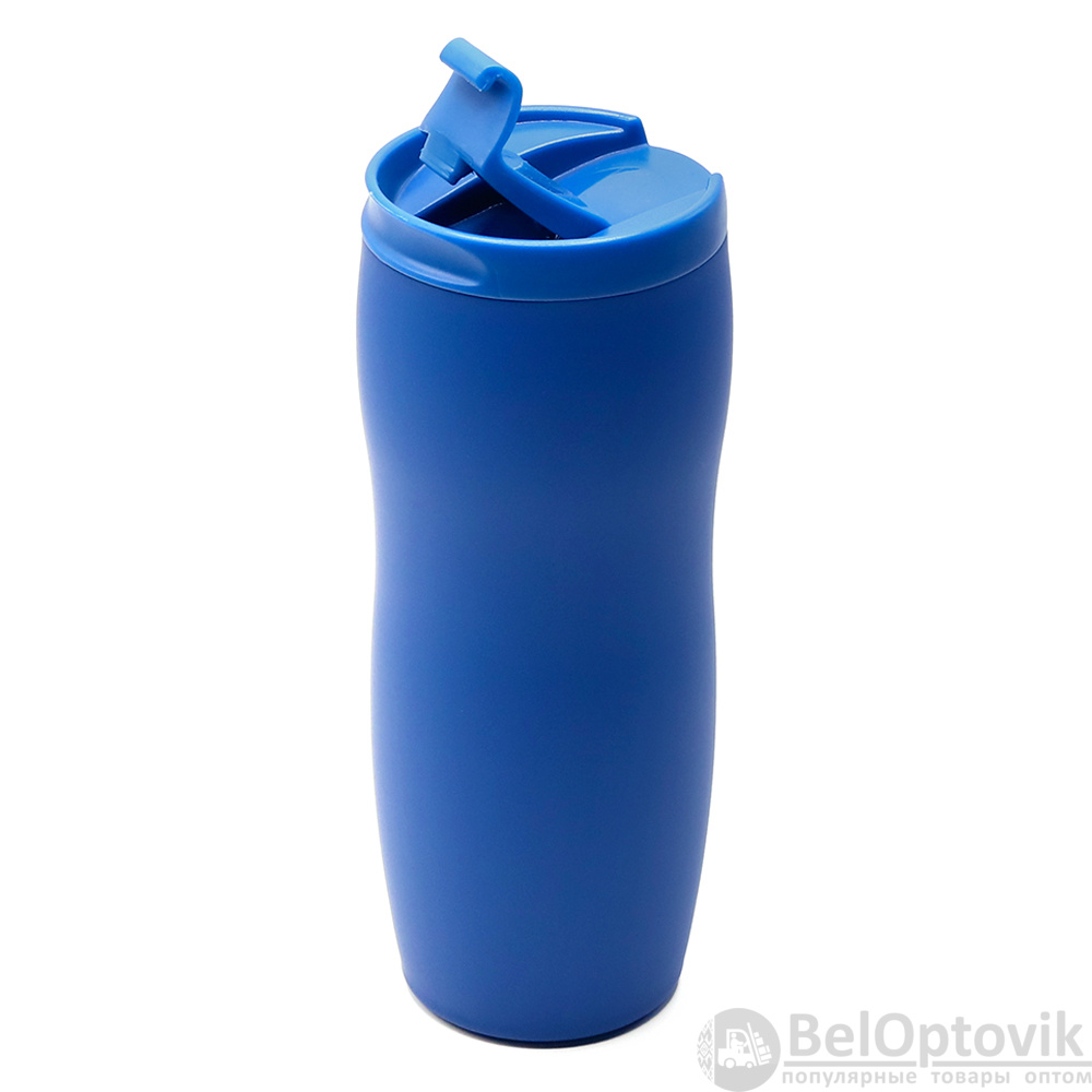 Термокружка с двойной стенкой Softex, синяя