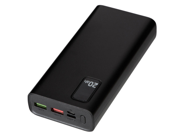 Портативный внешний аккумулятор «FAST», 20000 mAh, Цвет черный