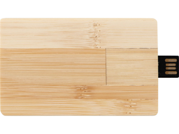 USB 2.0- флешка на 32 Гб «Bamboo Card», Размер 32Gb, Цвет натуральный
