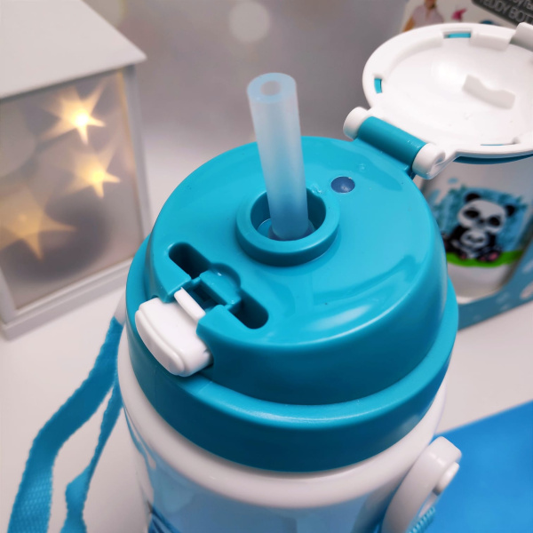 Термобутылка для горячих и холодных напитков серия  Мать и дитя с ремешком, 300 мл, 3+