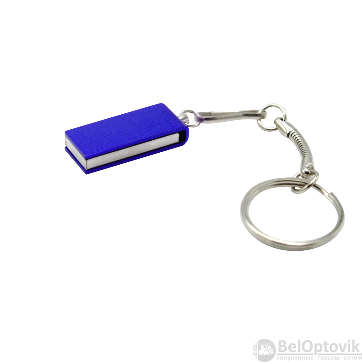 Флешка Slim 16 Гб в футляре, синяя