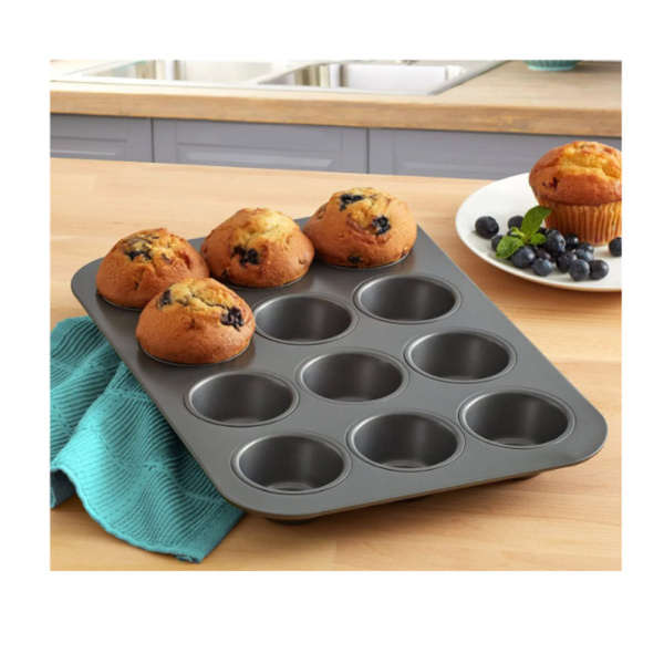 Форма для выпечки кексов и капкейков 12 ячеек 35х26 см / d-6;;h-3 / PC-12G /уп 60/ 0.353/ ПРОМО АКЦИЯ