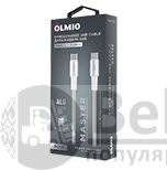 Кабель MASTER, Type-C - Type-C, 60W, USB2.0, 1.2м, белый, OLMIO