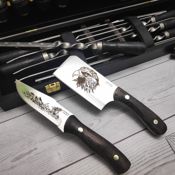 Набор для шашлыка и гриля в чемодане Царский №10 Кизляр России, 15 предметов