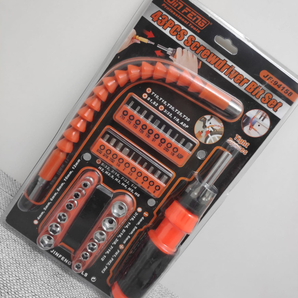 Отвертка с набором бит 43PCS Screwdriver Bit Set SDY-94158