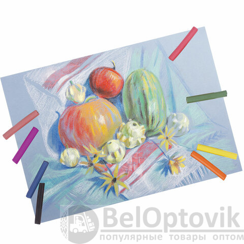 Пастель сухая художественная BRAUBERG ART DEBUT, 9 цветов, круглое сечение, 181459