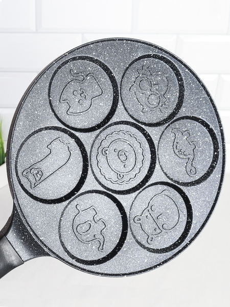 Сковорода блинная 24 см для панкейков Животные / ZOO-525 /уп 24/ 0,54