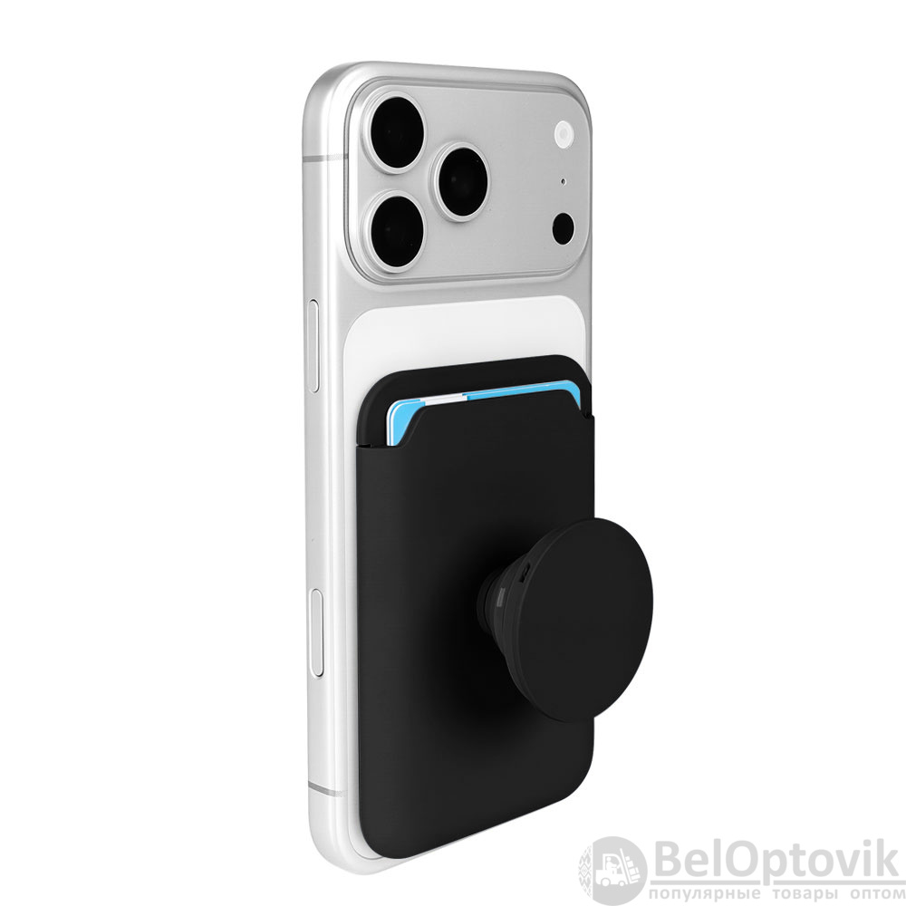 Кастомизированный держатель карт на телефоне CardSocket, чёрный