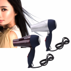 Портативный компактный мини фен со складной ручкой Guowei GW - 555 - 1500 Вт (фен в дорогу) Серебро