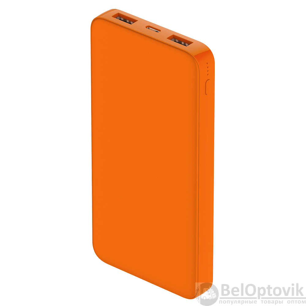 Внешний аккумулятор Polus, 10000 Mah, софт-тач покрытие, оранжевый