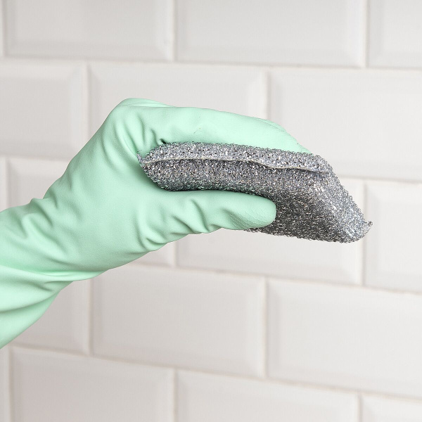 Губка из поролона с металлизированной нитью (золото, серебро) для деликатного очищения