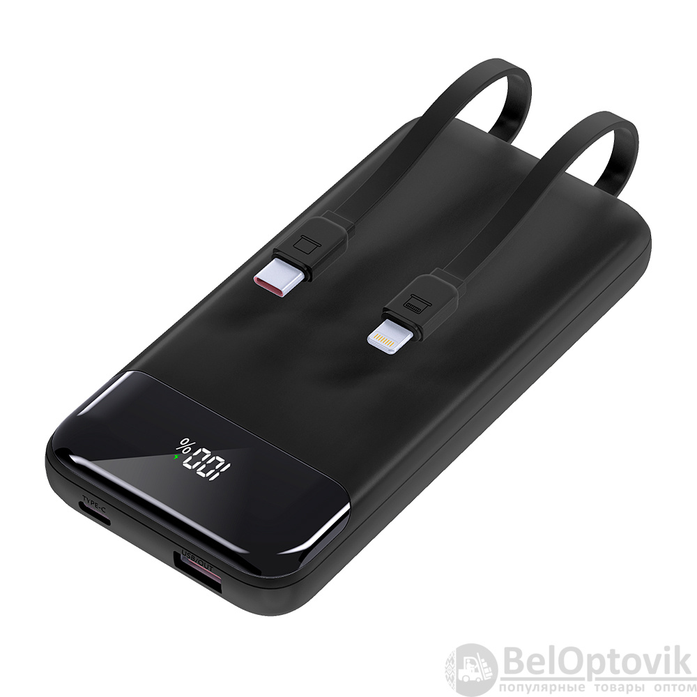Внешний аккумулятор Nero с быстрой зарядкой (до 22,5W), 10000 mAh, чёрный