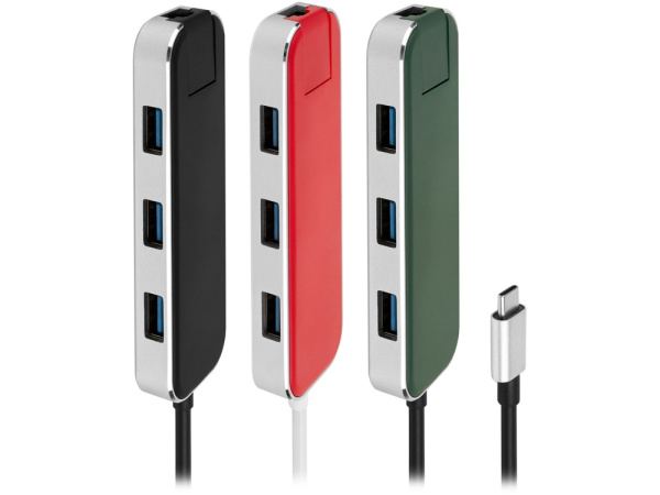 Хаб USB Type-C 3.0 «Chronos», Цвет зеленый