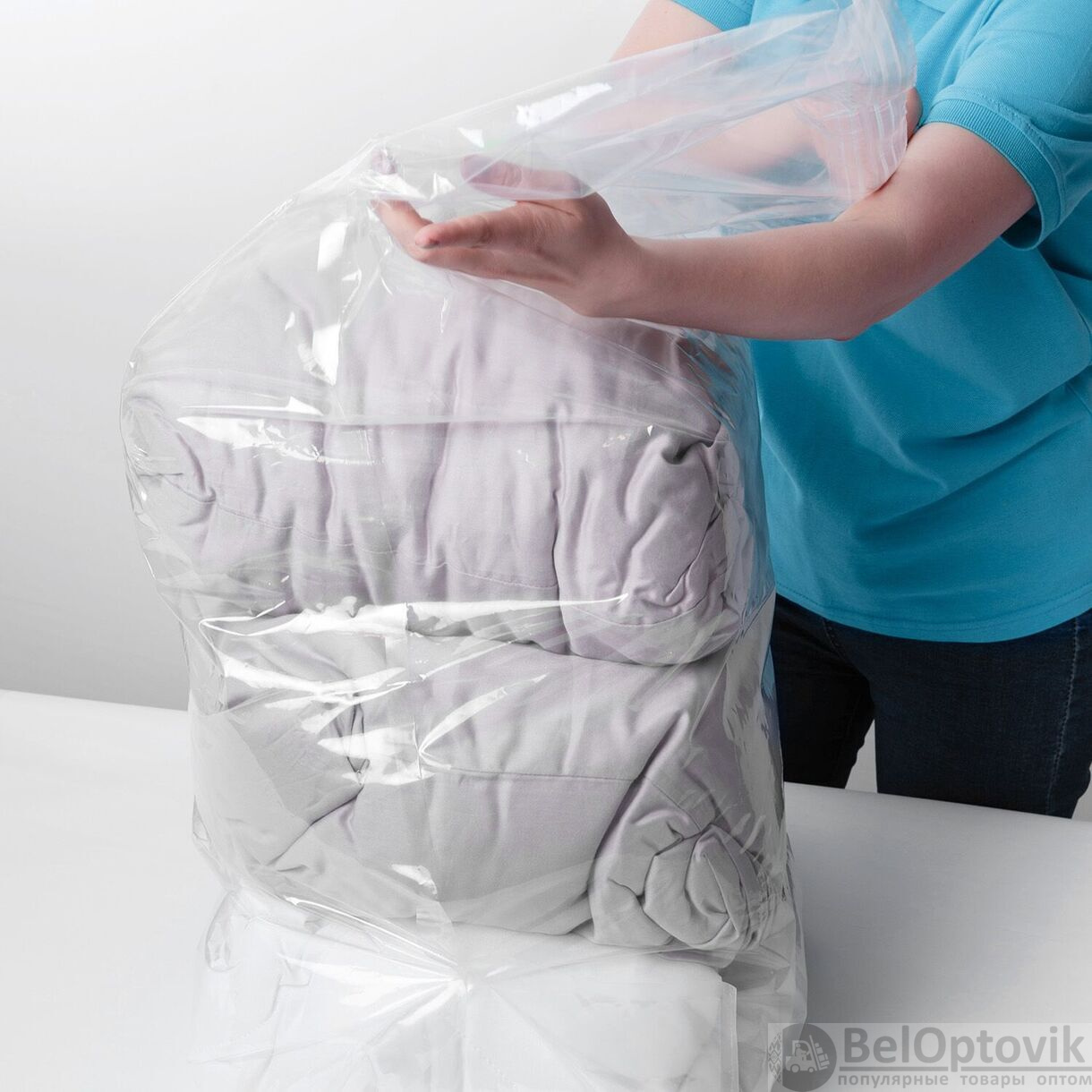 Вакуумный трехмерный пакет с клапаном Smart Storage 80*100*34см