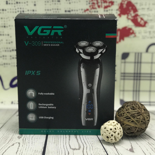 Беспроводная сетчатая электробритва VGR V-309, IPX5