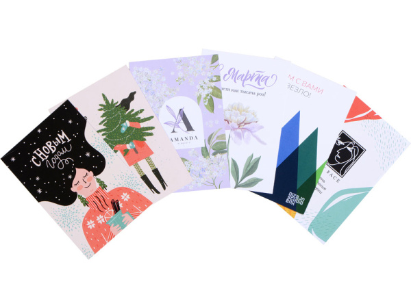 Открытка под запечатку, Размер A6, Цвет белый