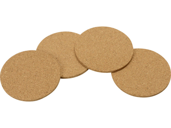 Набор костеров из пробки в хлопковом мешке «Bali», Цвет натуральный