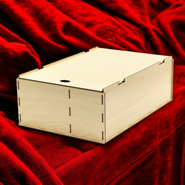 Подарочная коробка ламинированная с 2 отделениями из HDF 35,5*23,4*12,5 см / Удобная и прочная