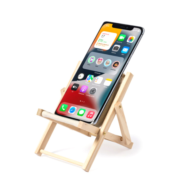 Подставка для телефона Heat, натуральное дерево, 15х12 см.