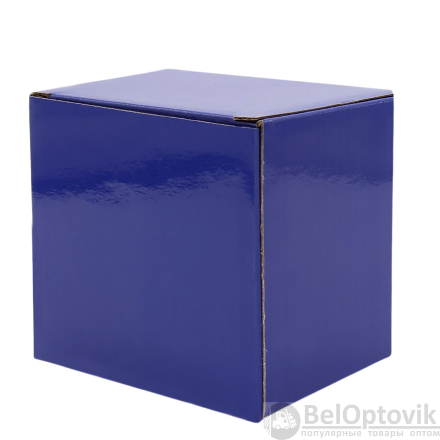Коробка глянцевая для кружки Make me, синяя
