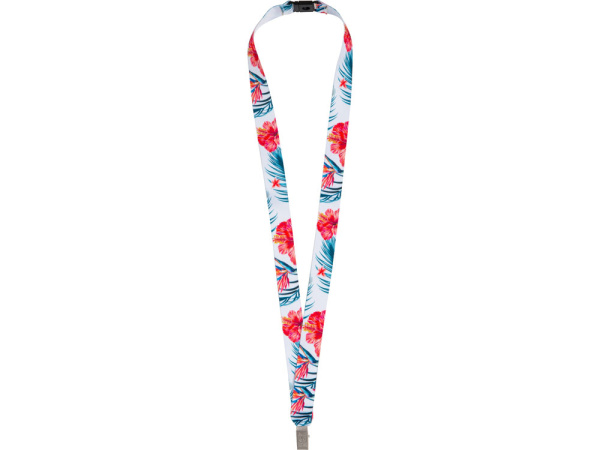 Ланъярд под сублимацию с клипом и замком обрыва, 2 см, Цвет белый